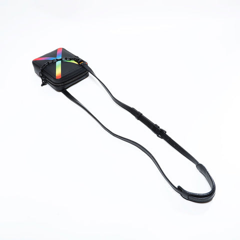 LOUIS VUITTON 2019 Taiga Rainbow Danube Shoulder Bag black WS22748