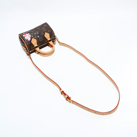 ルイ・ヴィトン LOUIS VUITTON 2023年製 モノグラム ヴィヴィエンヌ ナノ スピーディ ハンドバッグ ブラウン WS22749
