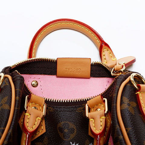 LOUIS VUITTON 2023 Monogram Vivienne Nano Speedy Handbag Brown WS22749