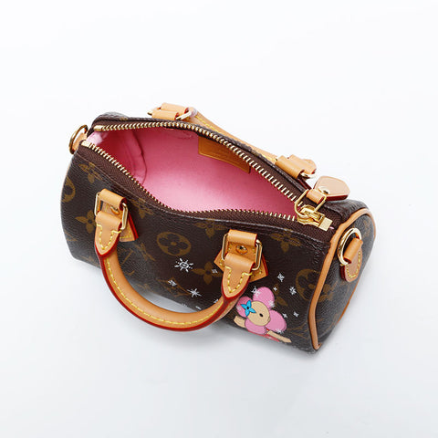 ルイ・ヴィトン LOUIS VUITTON 2023年製 モノグラム ヴィヴィエンヌ ナノ スピーディ ハンドバッグ ブラウン WS22749