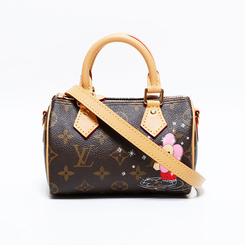 ルイ・ヴィトン LOUIS VUITTON 2023年製 モノグラム ヴィヴィエンヌ ナノ スピーディ ハンドバッグ ブラウン WS22749