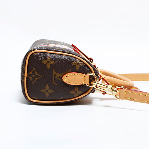 LOUIS VUITTON 2023 Monogram Vivienne Nano Speedy Handbag Brown WS22749