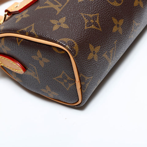 ルイ・ヴィトン LOUIS VUITTON 2023年製 モノグラム ヴィヴィエンヌ ナノ スピーディ ハンドバッグ ブラウン WS22749