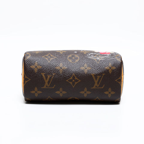 LOUIS VUITTON 2023 Monogram Vivienne Nano Speedy Handbag Brown WS22749