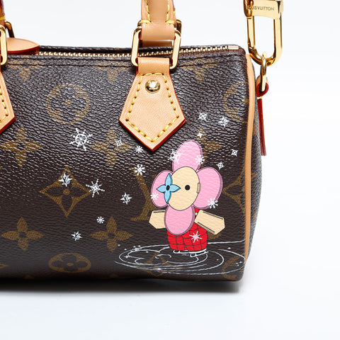 ルイ・ヴィトン LOUIS VUITTON 2023年製 モノグラム ヴィヴィエンヌ ナノ スピーディ ハンドバッグ ブラウン WS22749