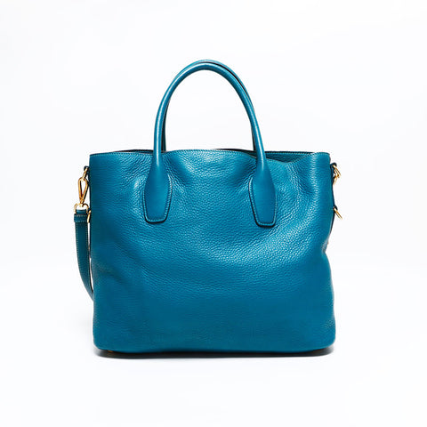プラダ PRADA 2way レザー トートバッグ グリーン WS22752