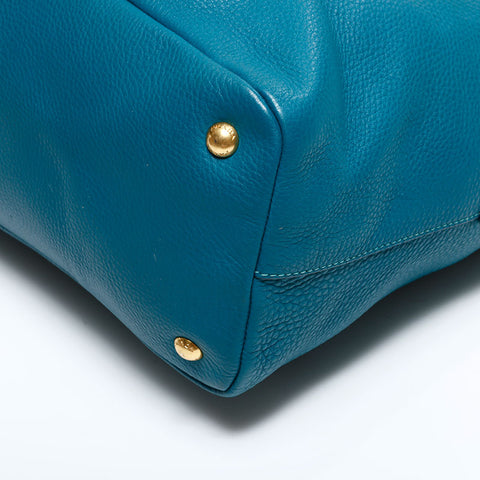 PRADA 2way leather Tote Bag green WS22752