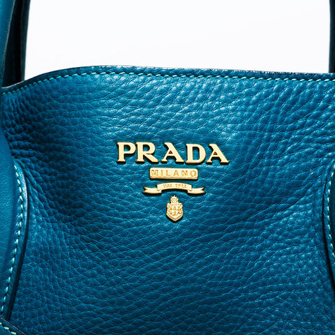 PRADA 2way Leder-Einkaufstasche grün WS22752