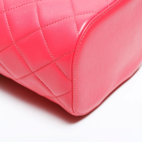 シャネル CHANEL 30番台 2020-2021 バニティ チェーン 2way ラムスキン マトラッセ ハンドバッグ ピンク WS22754