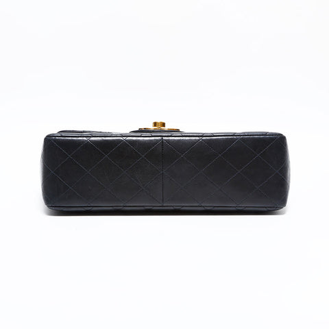 シャネル CHANEL 4番台 1996-1997 ラムスキン デカ マトラッセ チェーン ショルダーバッグ ブラック WS22757