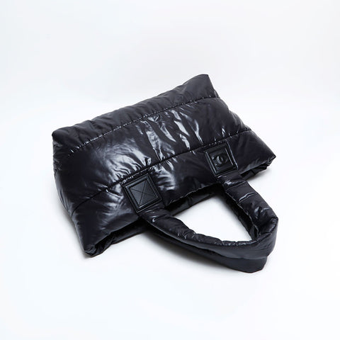 シャネル CHANEL 13番台 2009-2010 ナイロン コココクーン トートバッグ ブラック WS22759