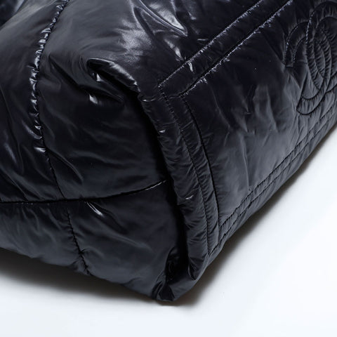 シャネル CHANEL 13番台 2009-2010 ナイロン コココクーン トートバッグ ブラック WS22759