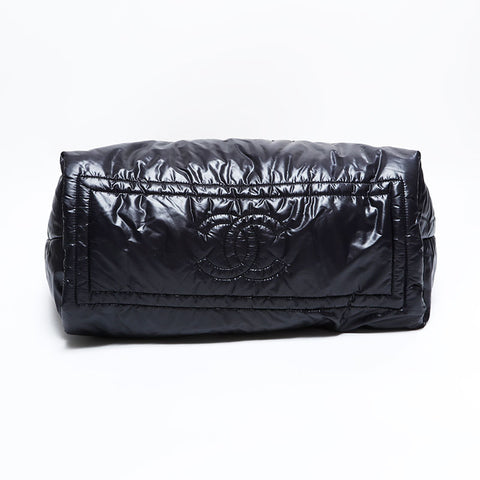 シャネル CHANEL 13番台 2009-2010 ナイロン コココクーン トートバッグ ブラック WS22759
