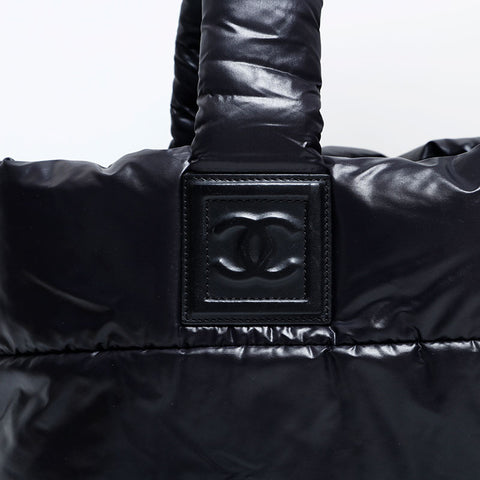 シャネル CHANEL 13番台 2009-2010 ナイロン コココクーン トートバッグ ブラック WS22759