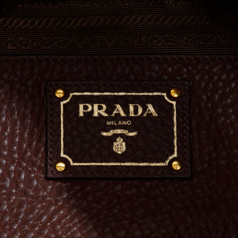 プラダ PRADA レザー トートバッグ ブラウン WS22760