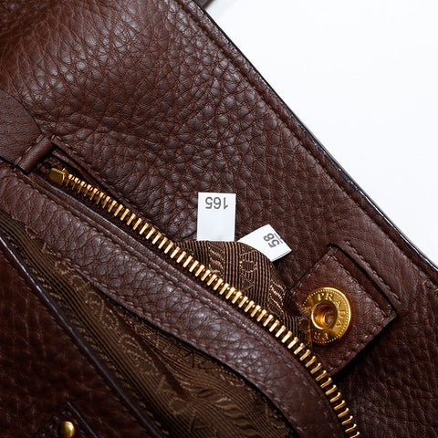 プラダ PRADA レザー トートバッグ ブラウン WS22760