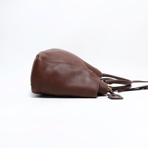 プラダ PRADA レザー トートバッグ ブラウン WS22760