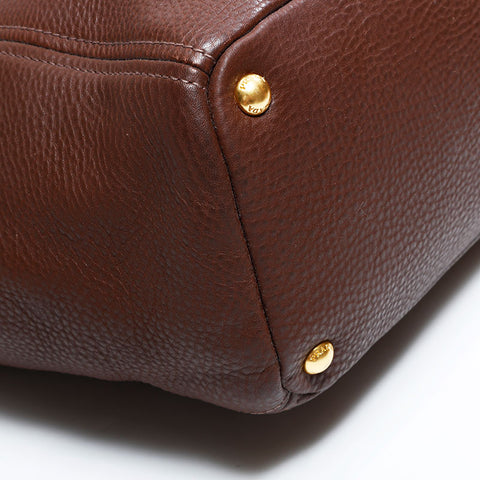プラダ PRADA レザー トートバッグ ブラウン WS22760