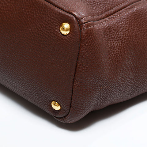 プラダ PRADA レザー トートバッグ ブラウン WS22760