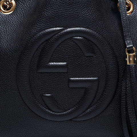 グッチ GUCCI レザー ソーホー タッセル トートバッグ ブラック WS22761