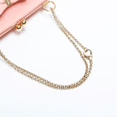 Salvatore Ferragamo Leather Mini Clasp手提包粉红色WS22763