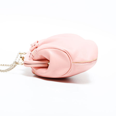 サルヴァトーレフェラガモ Salvatore Ferragamo レザー ミニ がま口 ハンドバッグ ピンク WS22763