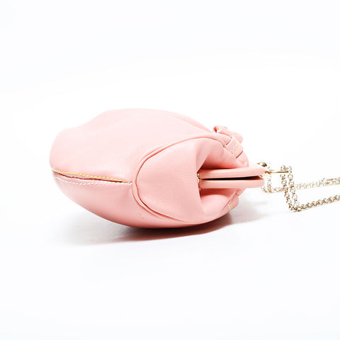 サルヴァトーレフェラガモ Salvatore Ferragamo レザー ミニ がま口 ハンドバッグ ピンク WS22763