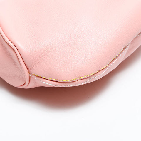 Salvatore Ferragamo Leather Mini Clasp手提包粉红色WS22763