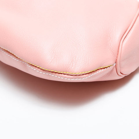 Salvatore Ferragamo Leather Mini Clasp手提包粉红色WS22763