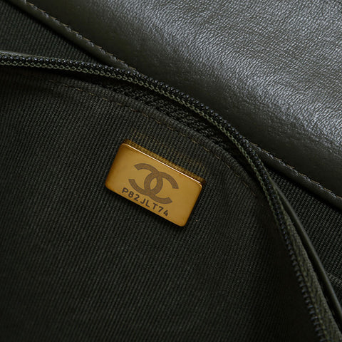 シャネル CHANEL ミニ マトラッセ チェーン ウォレット ショルダーバッグ カーキ WS22764