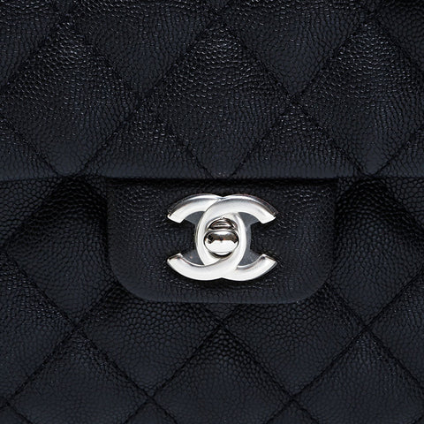 シャネル CHANEL 25番台 2018 キャビアスキン マトラッセ ミニ ショルダーバッグ ブラック WS22765