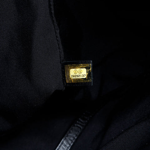 シャネル CHANEL 20番台 2014-2015 レザー マトラッセ ツイード チェーン トートバッグ ブラック WS22766