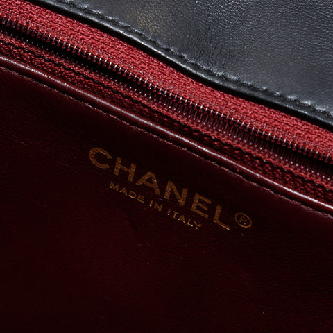 シャネル CHANEL 23番台 2016-2017 ミニ マトラッセ カーキ ラムスキン ショルダーバッグ ブラック WS22768