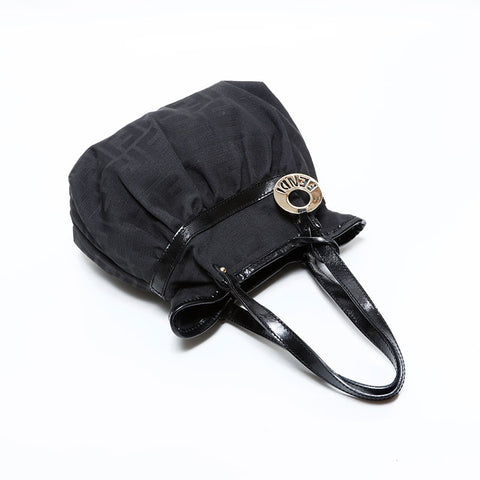 フェンディ FENDI ズッカ キャンバス ハンドバッグ ブラック WS22769