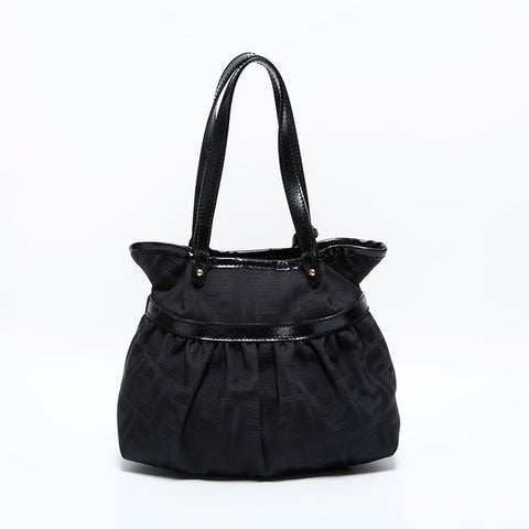 フェンディ FENDI ズッカ キャンバス ハンドバッグ ブラック WS22769