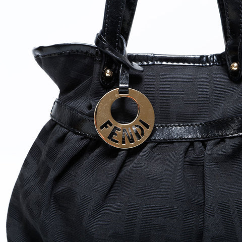 フェンディ FENDI ズッカ キャンバス ハンドバッグ ブラック WS22769