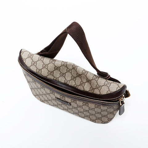 グッチ GUCCI GGスプリーム PVC ウエストバッグ ブラウン WS22774