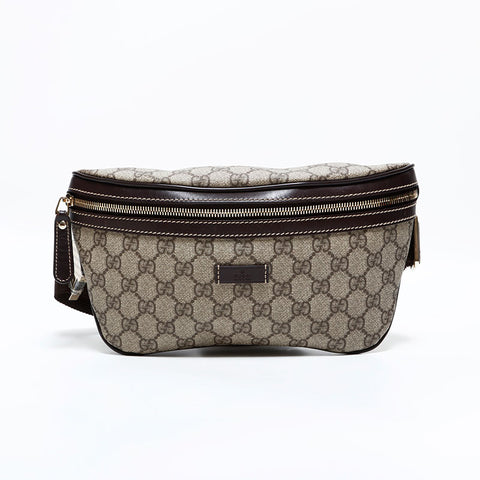 グッチ GUCCI GGスプリーム PVC ウエストバッグ ブラウン WS22774