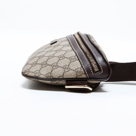 グッチ GUCCI GGスプリーム PVC ウエストバッグ ブラウン WS22774