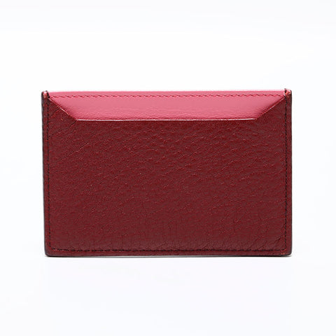 PRADA leather Card Case Red WS22775