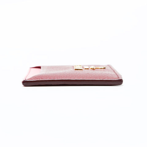 PRADA leather Card Case Red WS22775