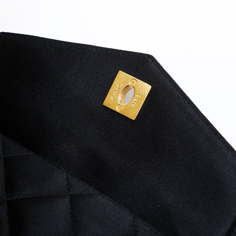 香奈儿第3号1994-1996缎面角腰带腰包黑色WS22777