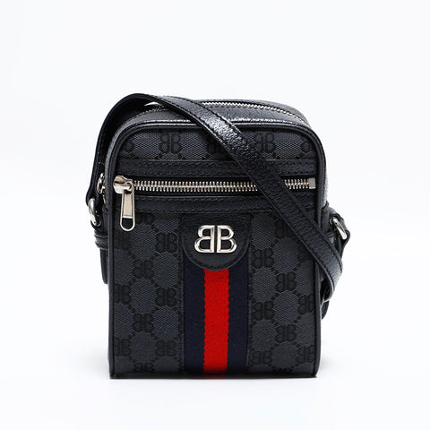 バレンシアガ BALENCIAGA ×GUCCI コラボ ザ ハッカー プロジェクト ショルダーバッグ ブラック WS22778