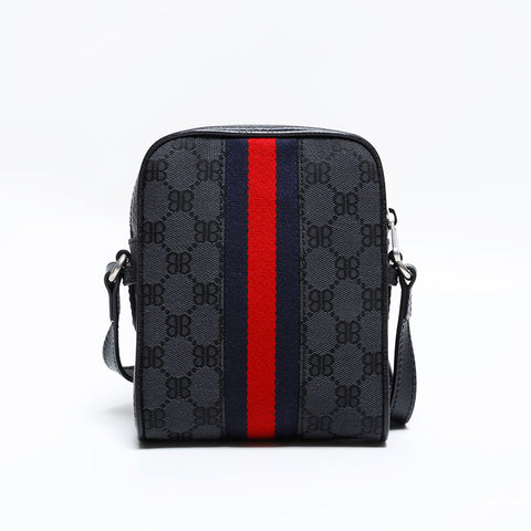 バレンシアガ BALENCIAGA ×GUCCI コラボ ザ ハッカー プロジェクト ショルダーバッグ ブラック WS22778
