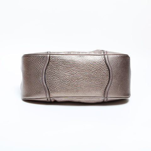 プラダ PRADA レザー ショルダーバッグ シルバー WS22780