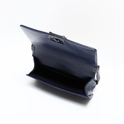 シャネル CHANEL 23番台 2016-2017 ボーイ レザー チェーン ショルダーバッグ ネイビー WS22783