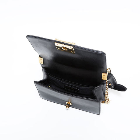 シャネル CHANEL 24番台 2017-2018 シェブロン キャンバス ミニ ボーイ ショルダーバッグ ネイビー WS22784