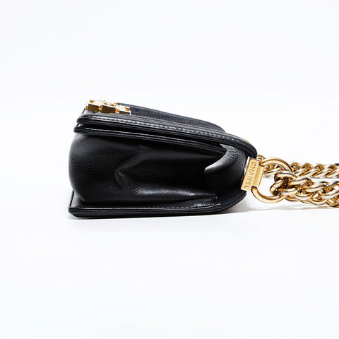 シャネル CHANEL 24番台 2017-2018 シェブロン キャンバス ミニ ボーイ ショルダーバッグ ネイビー WS22784