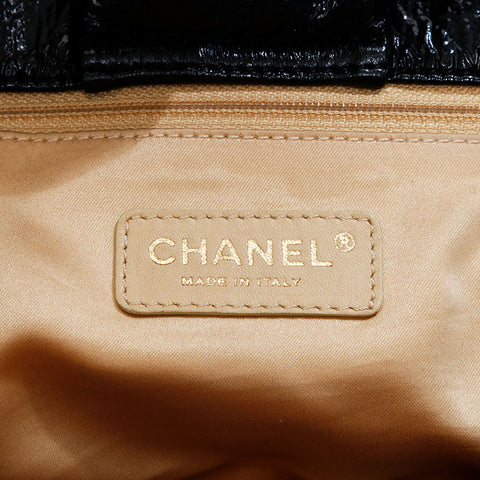 シャネル CHANEL パテントレザー ココマーク 12番台 2008-2009 ハンドバッグ ブラック WS22785