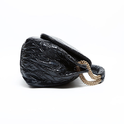 シャネル CHANEL パテントレザー ココマーク 12番台 2008-2009 ハンドバッグ ブラック WS22785